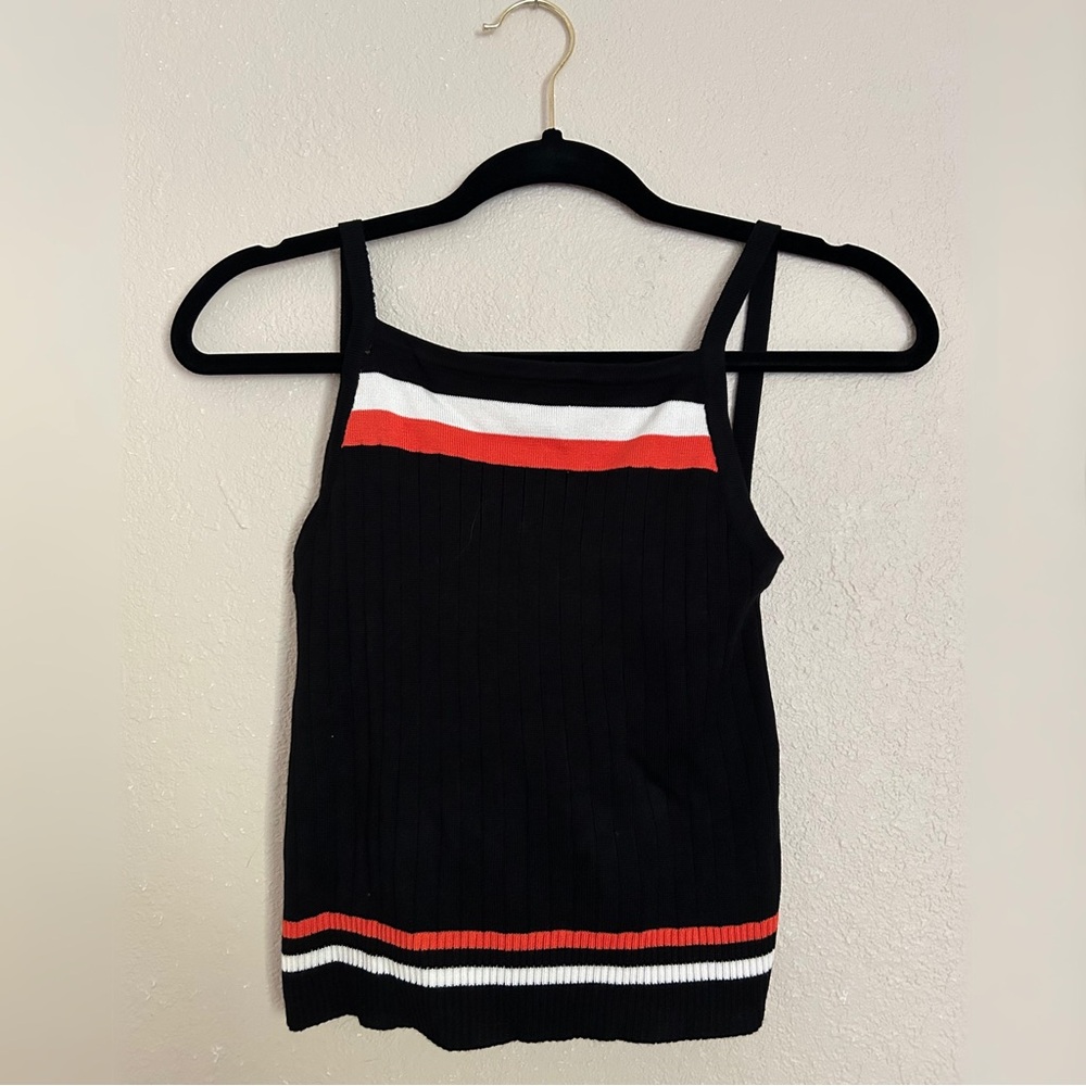 Backless Sweater Tank Top with Spaghetti Straps
